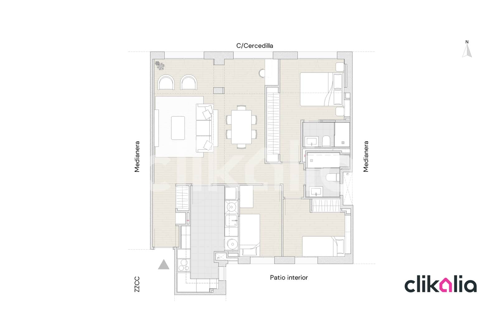 3 soveværelse Lejlighed til salg i Madrid by - € 900.000 (Ref: 9326984)