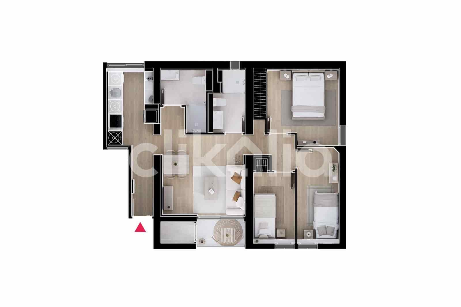 3 slaapkamer Flat te koop in Madrid stad - € 360.000 (Ref: 9326985)