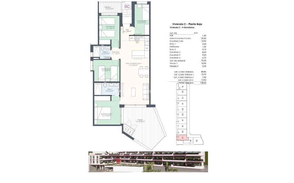 4 slaapkamer Appartement te koop in Benijofar met zwembad - € 328.000 (Ref: 9850098)