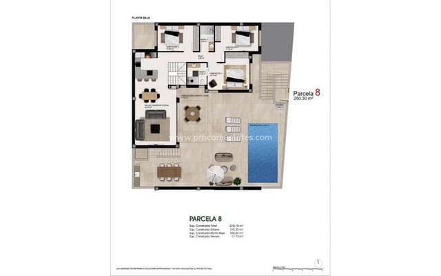 Chalet de 3 habitaciones en Atalaya Park, Benijófar en venta con piscina - 615.000 € (Ref: 9850101)