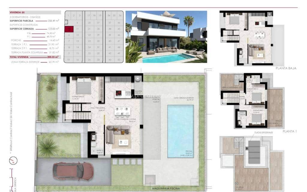 3 Zimmer Villa zu verkaufen in Ciudad Quesada mit Pool - 588.000 € (Ref: 9850102)