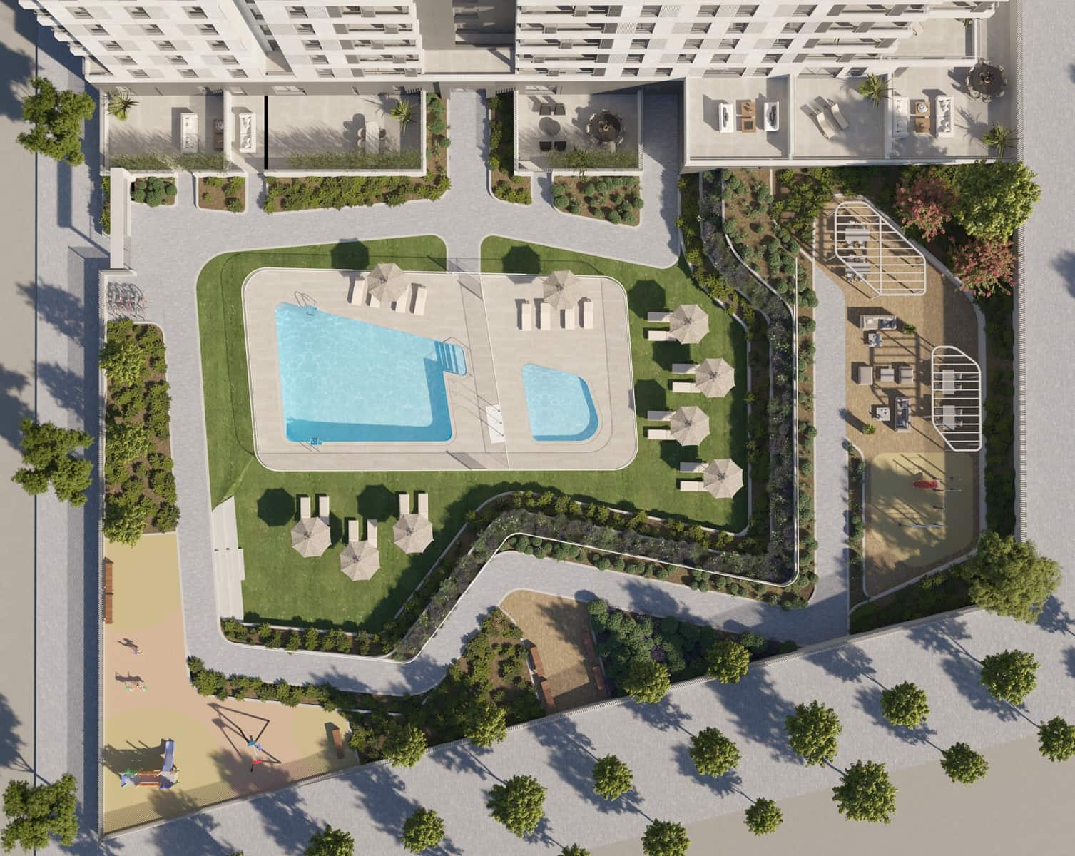 3 slaapkamer Flat te koop in Malaga stad met zwembad garage - € 464.000 (Ref: 8983452)