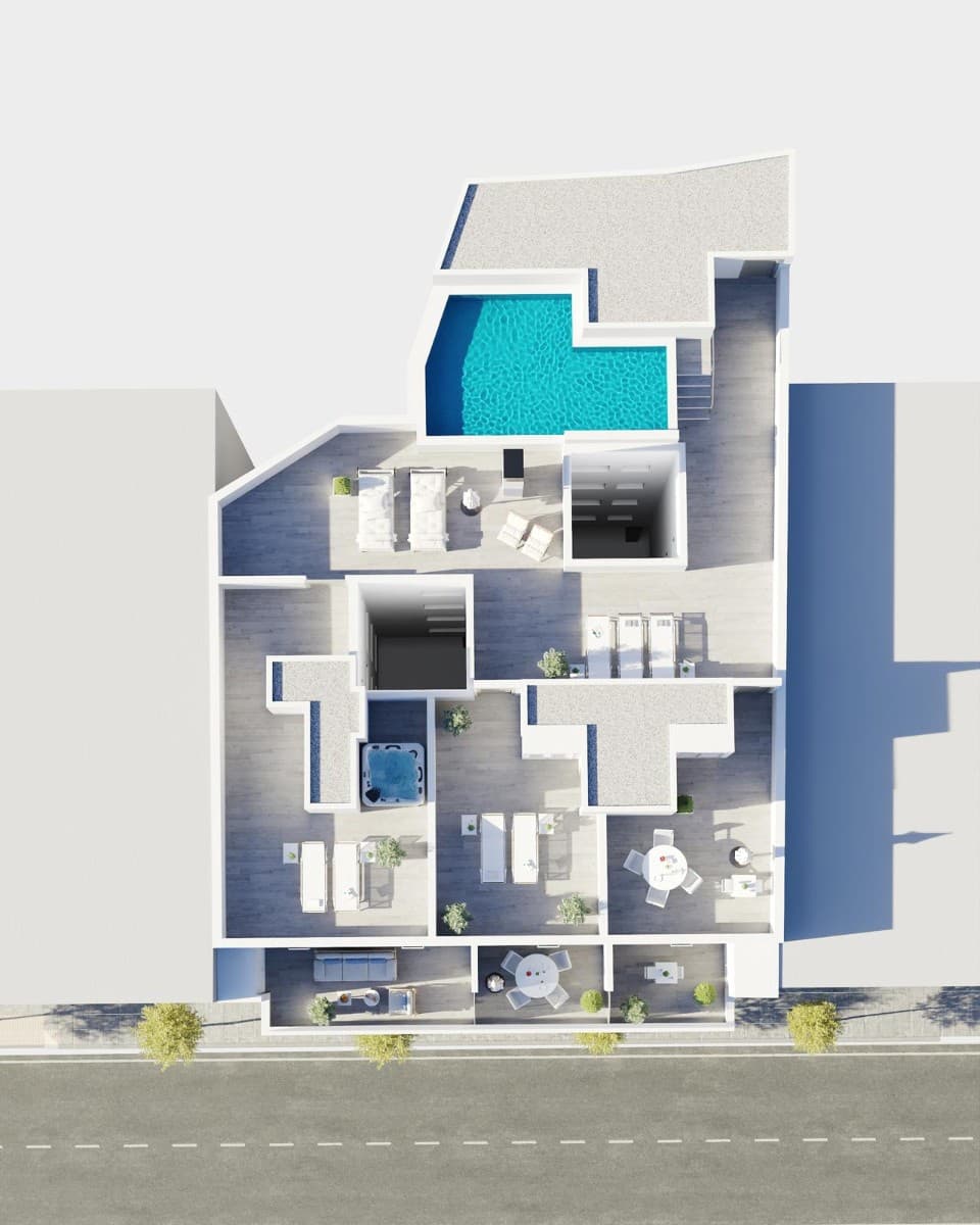 3 soverom Penthouse til salgs i Torrevieja med svømmebasseng garasje - € 469 000 (Ref: 10057608)