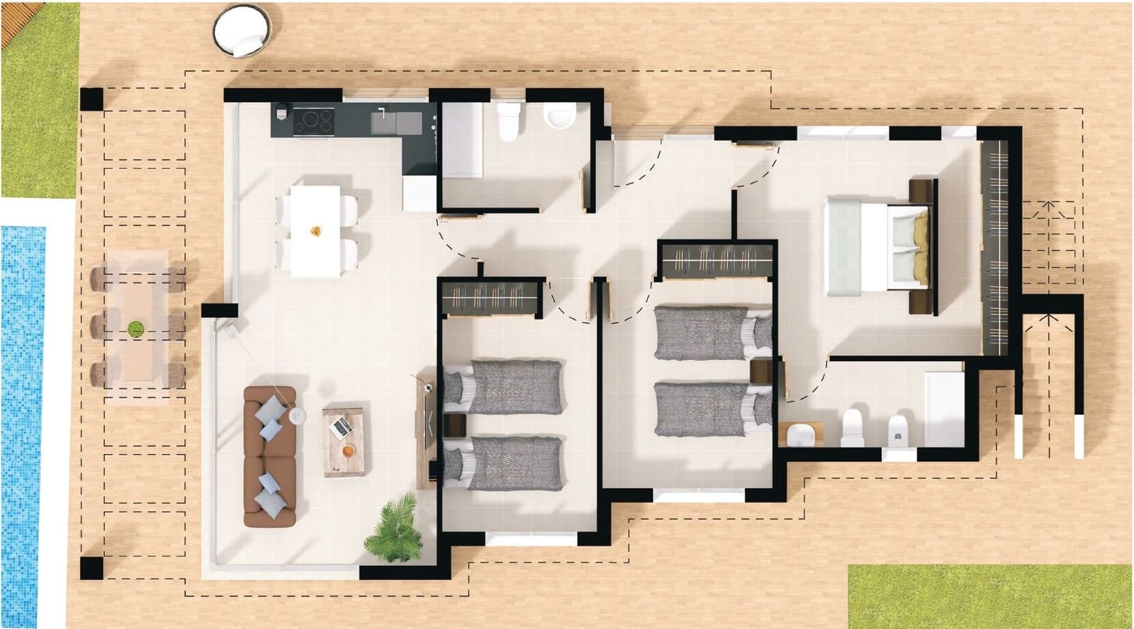 3 camera da letto Villa in vendita in La Manga del Mar Menor con piscina - 650.000 € (Rif: 8456271)