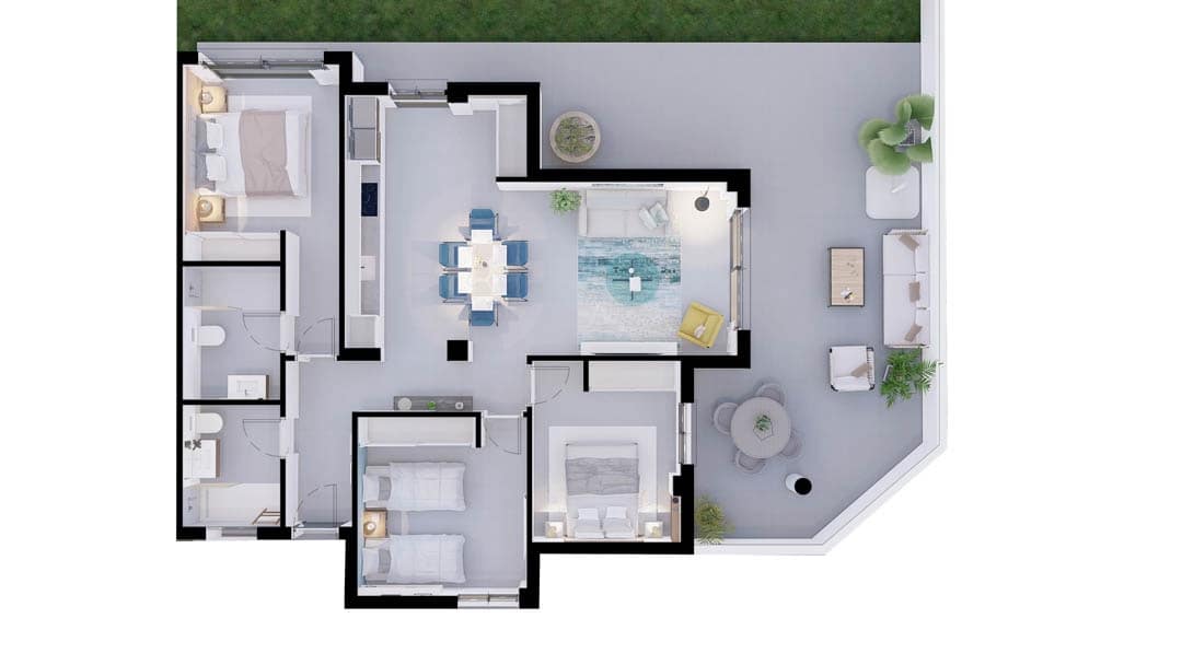 2 bedroom Apartment for sale in La Villajoyosa / Vila Joiosa - € 250,000 (Ref: 9484769)