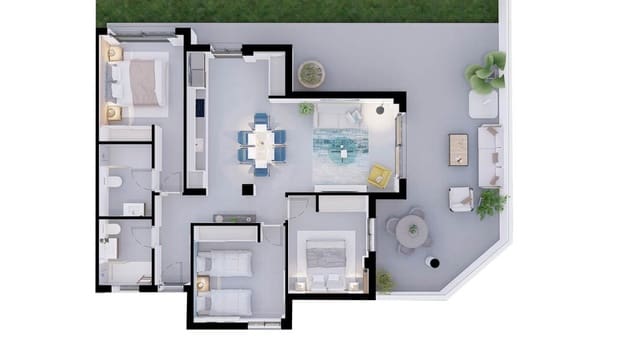 2 bedroom Apartment for sale in Poble Nou - Montiboli, La Villajoyosa / Vila Joiosa - € 250,000 (Ref: 9484769)