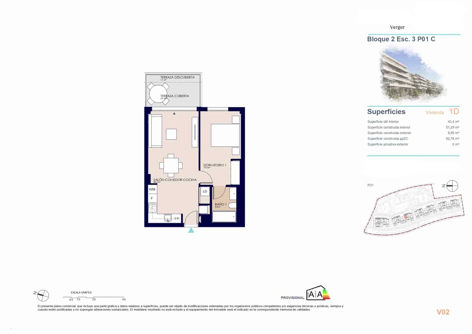 1 Zimmer Apartment zu verkaufen in El Vergel / Verger mit Pool Garage - 230.000 € (Ref: 9113129)