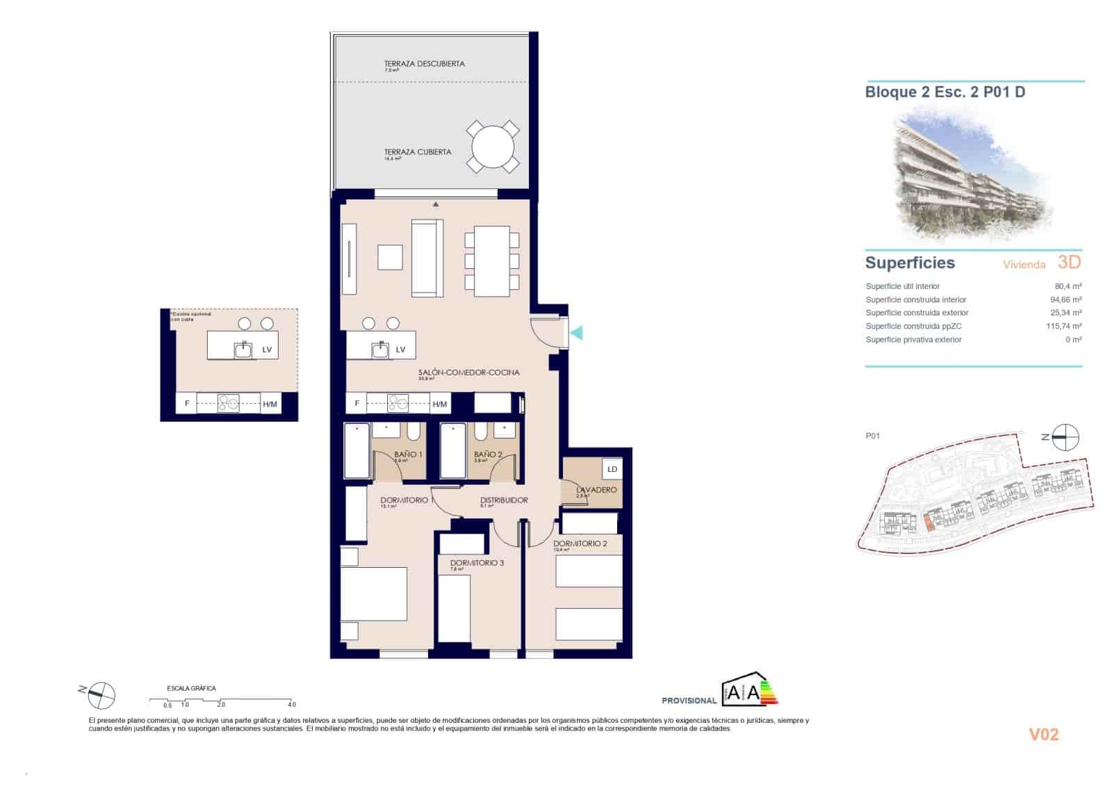 1 makuuhuone Huoneisto myytävänä paikassa El Vergel / Verger mukana 
autotalli - 242 000 € (Ref: 9113129)
