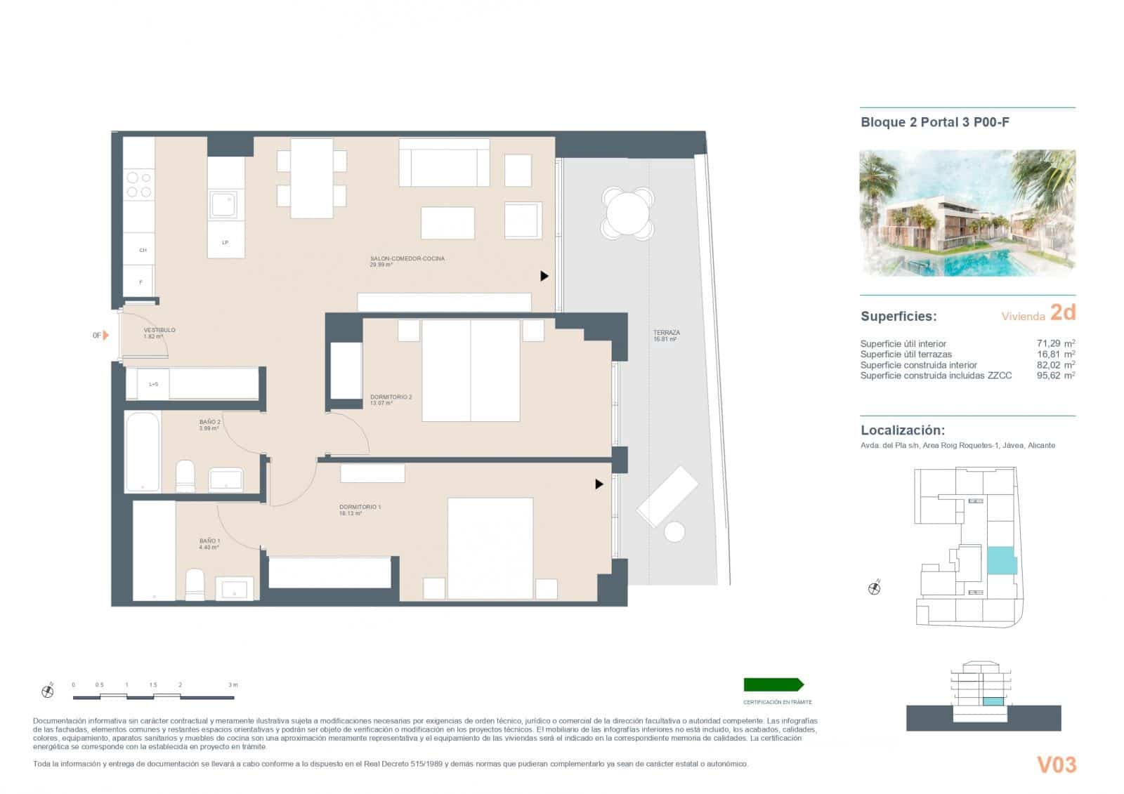 2 bedroom Apartment for sale in Javea / Xabia with pool garage - € 330,650 (Ref: 9133176)