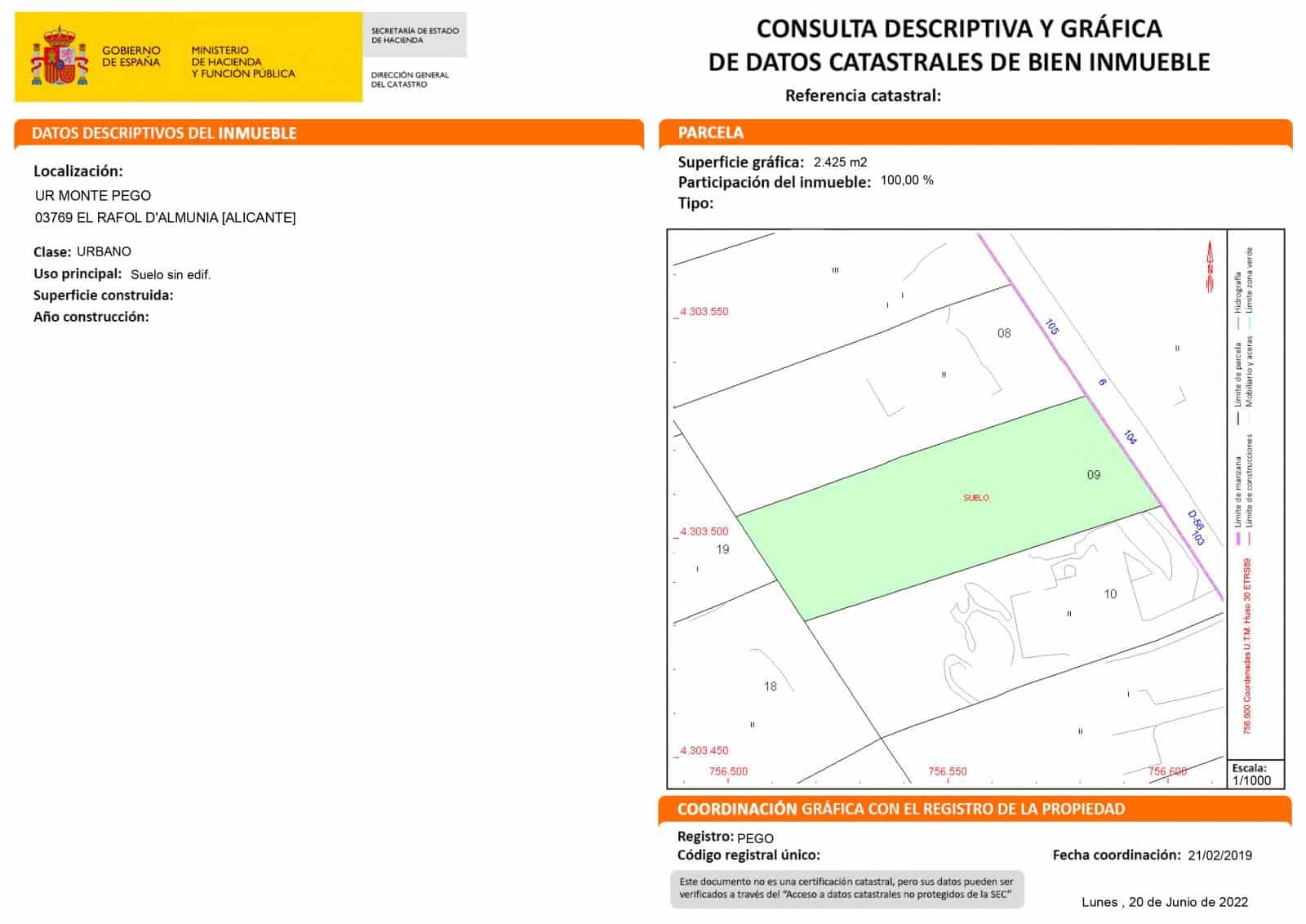 Tomt till salu i Denia - 280 000 € (Ref: 6931342)