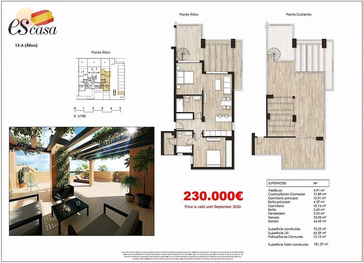 2 camera da letto Attico in vendita in San Miguel de Salinas con piscina garage - 230.000 € (Rif: 5559943)