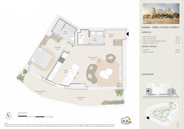 1 Zimmer Strandapartment zu verkaufen in Málaga Stadt - 710.000 € (Ref: 8927878)