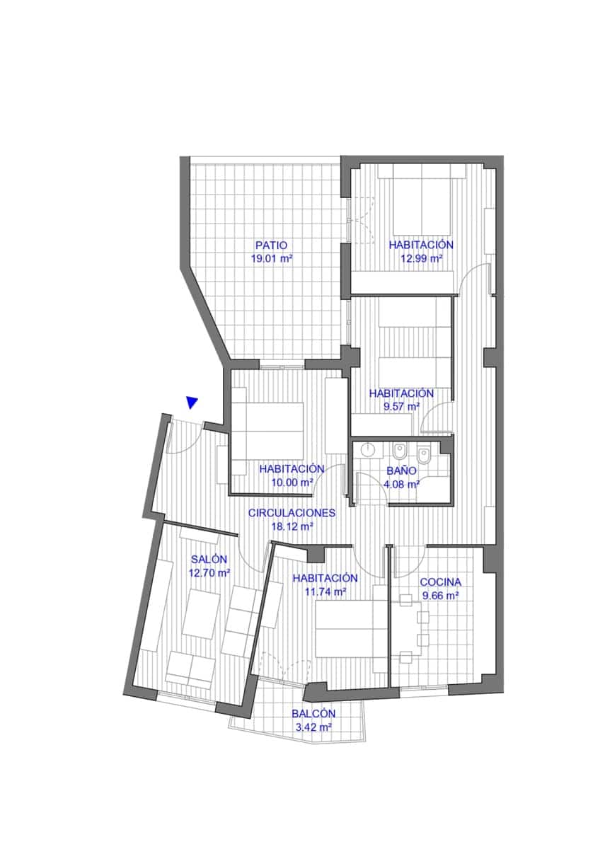 4 soverom Leilighet til salgs i Burlada - € 220 000 (Ref: 10022108)