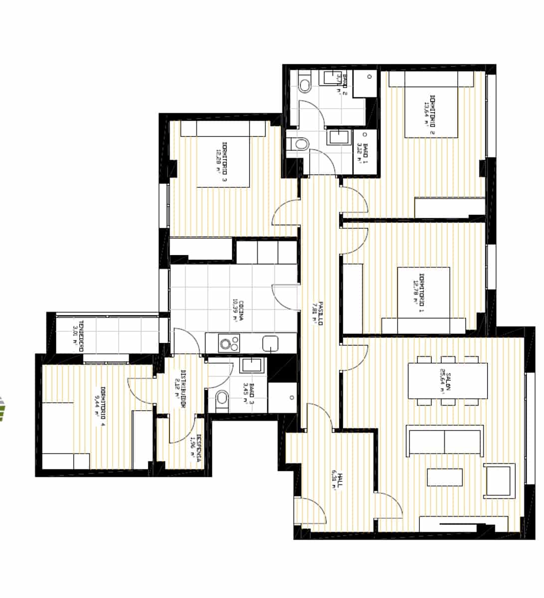 4 chambre Appartement à vendre à Pampelune avec garage - 459 000 € (Ref: 10101895)