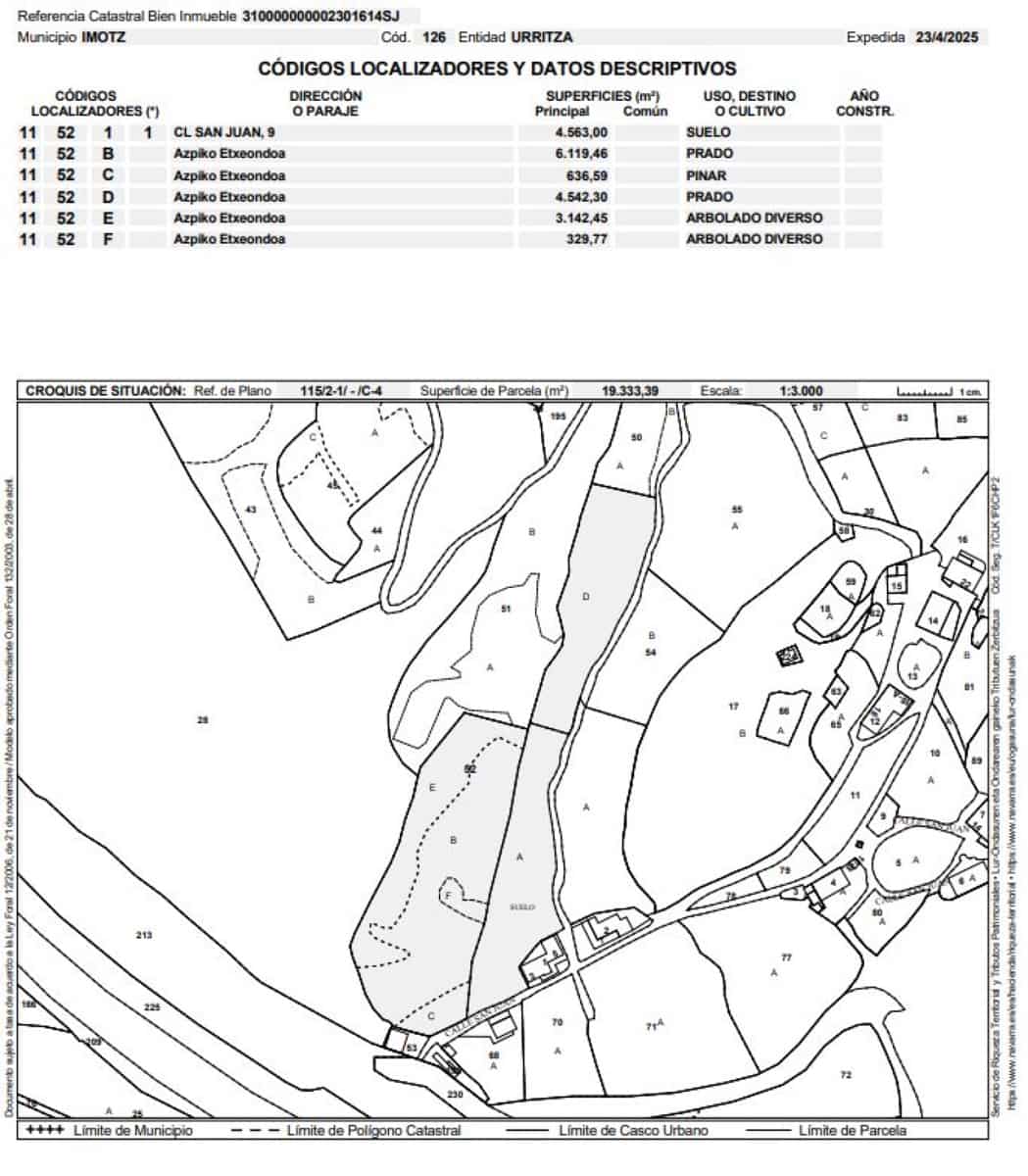 Byggegrund til salg i Imotz - € 230.000 (Ref: 8954199)