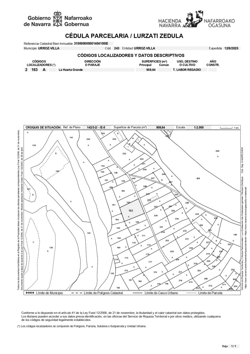 Byggegrund til salg i Urroz-Villa - € 25.000 (Ref: 9057395)