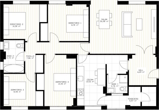 4 sypialnia Mieszkanie na sprzedaż w Pampeluna z garażem - 384 000 € (Ref: 9142701)
