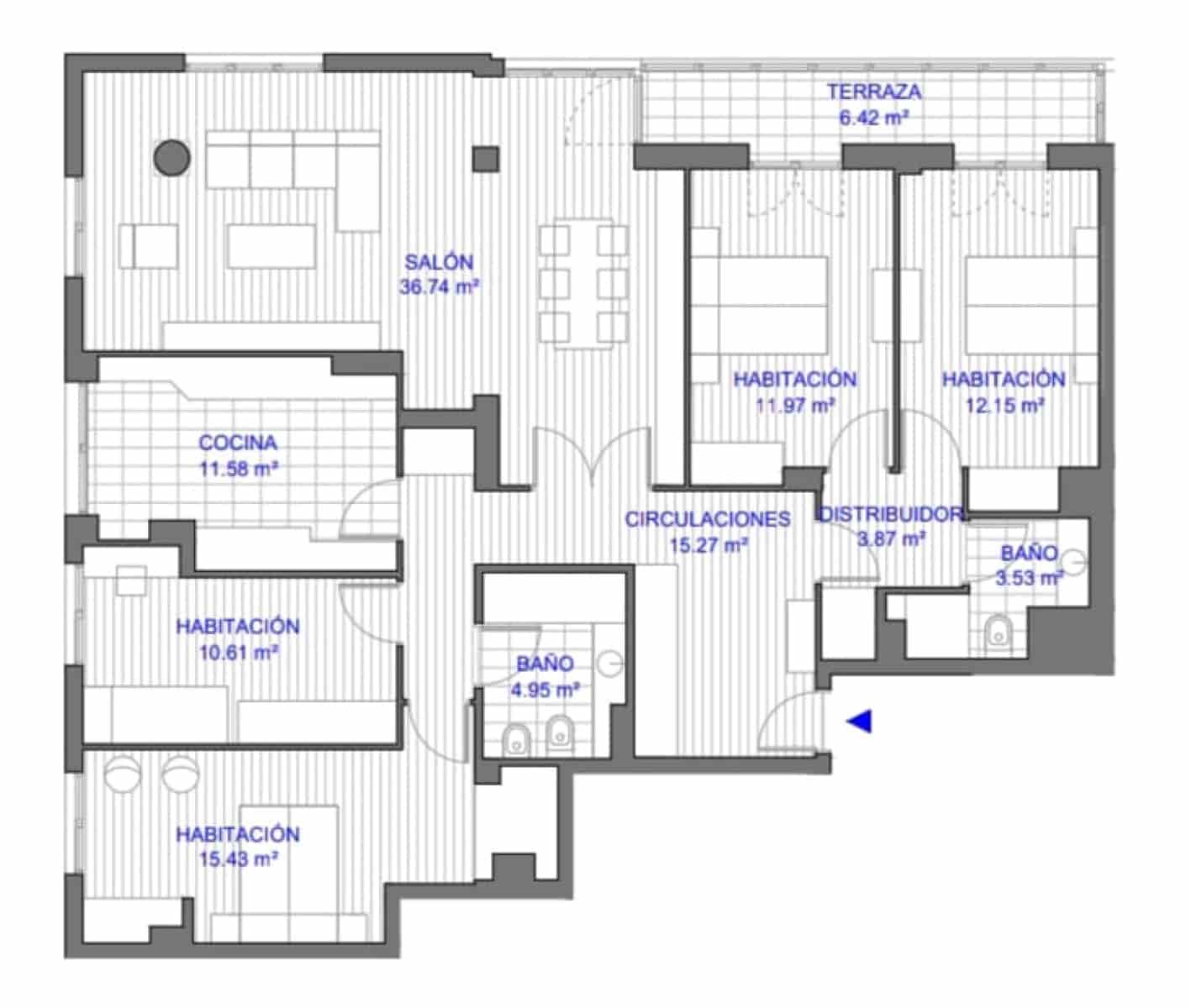 4 bedroom Flat for sale in Pamplona / Iruna with garage - € 520,000 (Ref: 9340861)