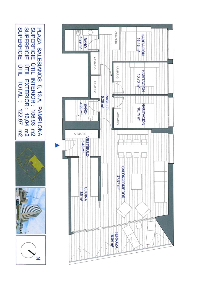 3 camera da letto Appartamento in vendita in Pamplona con garage - 850.000 € (Rif: 9465349)