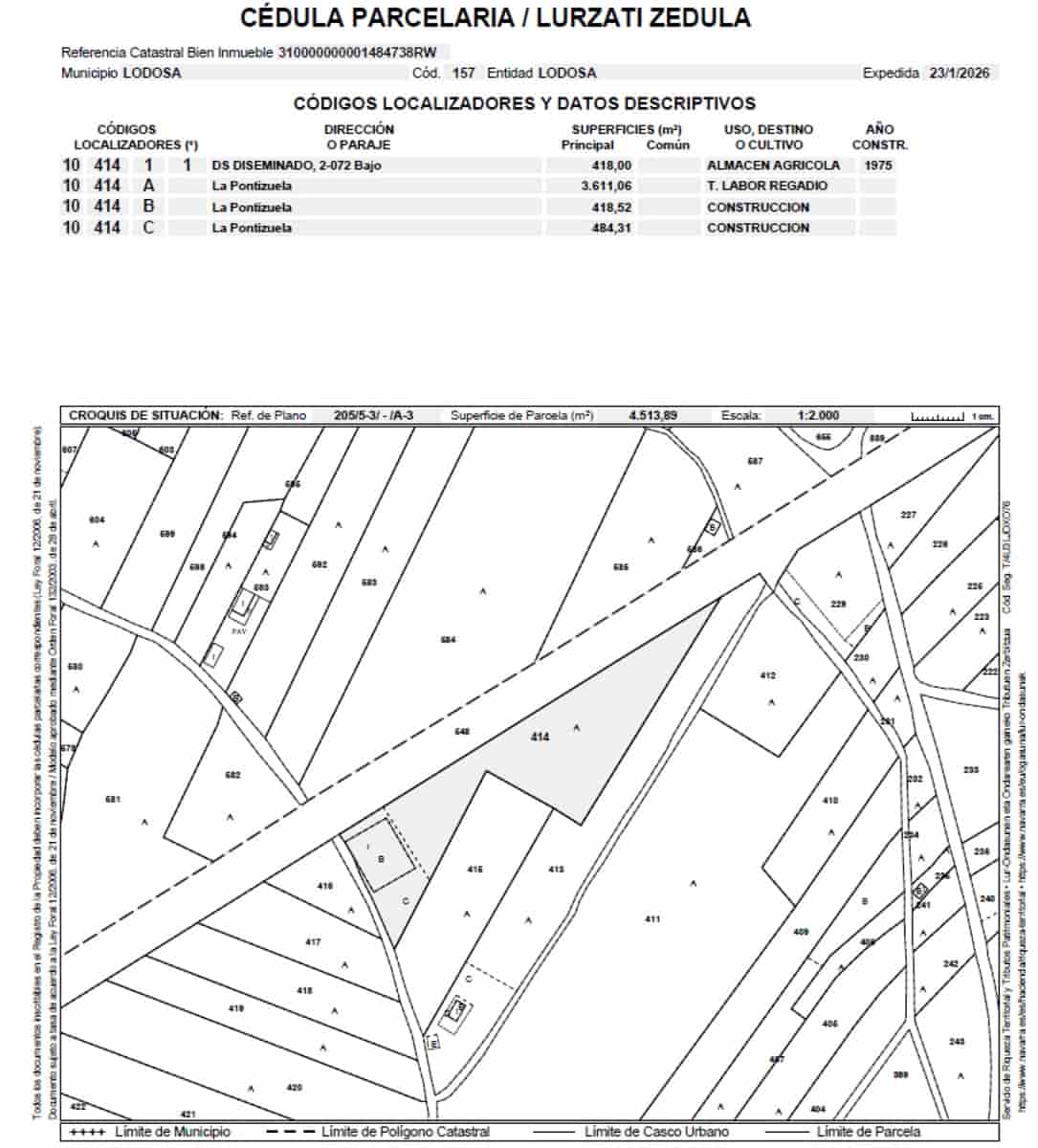 Building Plot for sale in Lodosa - € 198,000 (Ref: 9543162)