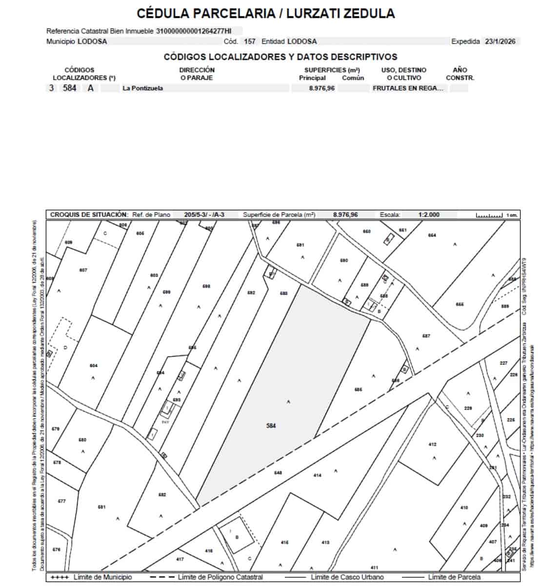 Building Plot for sale in Lodosa - € 198,000 (Ref: 9543162)