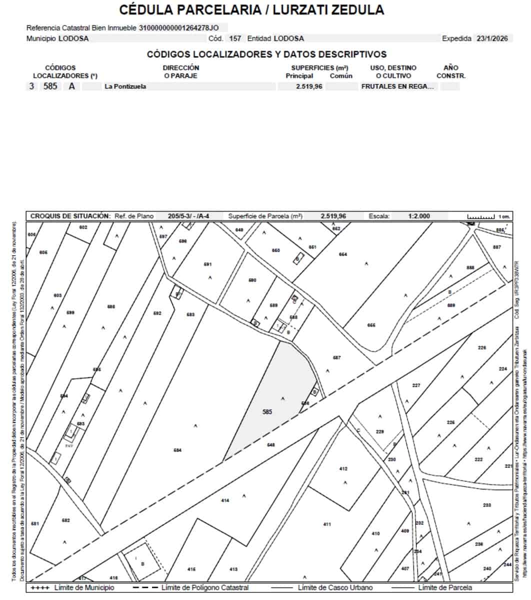 Building Plot for sale in Lodosa - € 198,000 (Ref: 9543162)