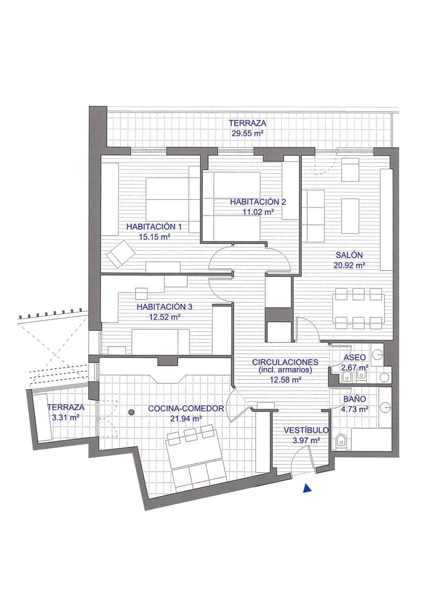 Piso de 3 habitaciones en Pamplona / Iruña en venta con garaje - 490.000 € (Ref: 9619086)