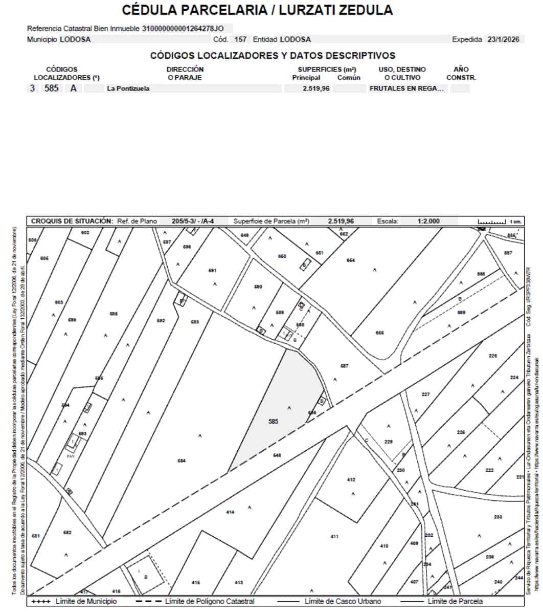 Building Plot for sale in Lodosa - € 18,500 (Ref: 9839027)