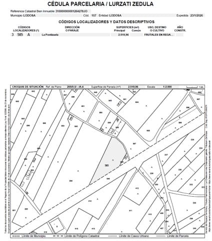 Building Plot for sale in Lodosa - € 18,500 (Ref: 9839027)