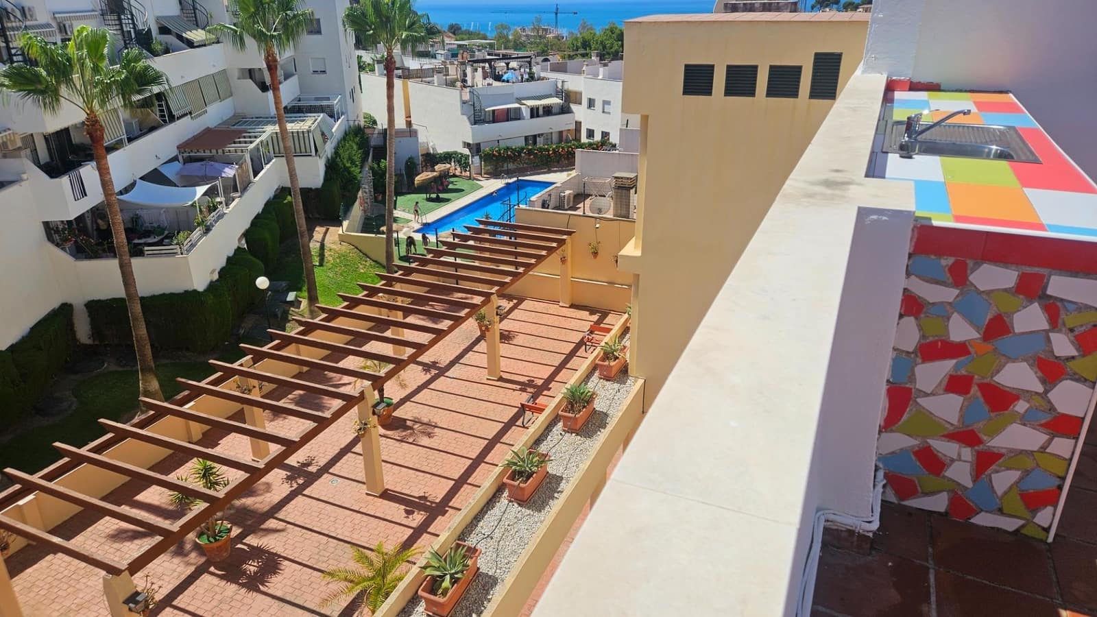 2 bedroom Penthouse for rent in Torrequebrada with pool garage - € 1,350 (Ref: 10005737)