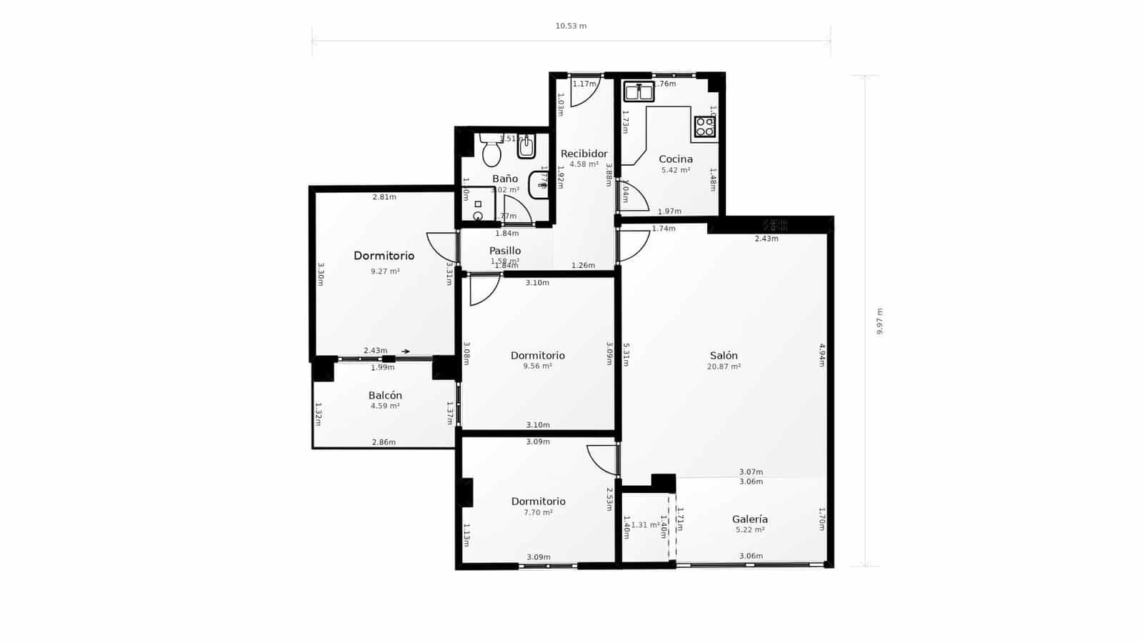 Piso de 3 habitaciones en Málaga ciudad en venta - 328.000 € (Ref: 9502552)