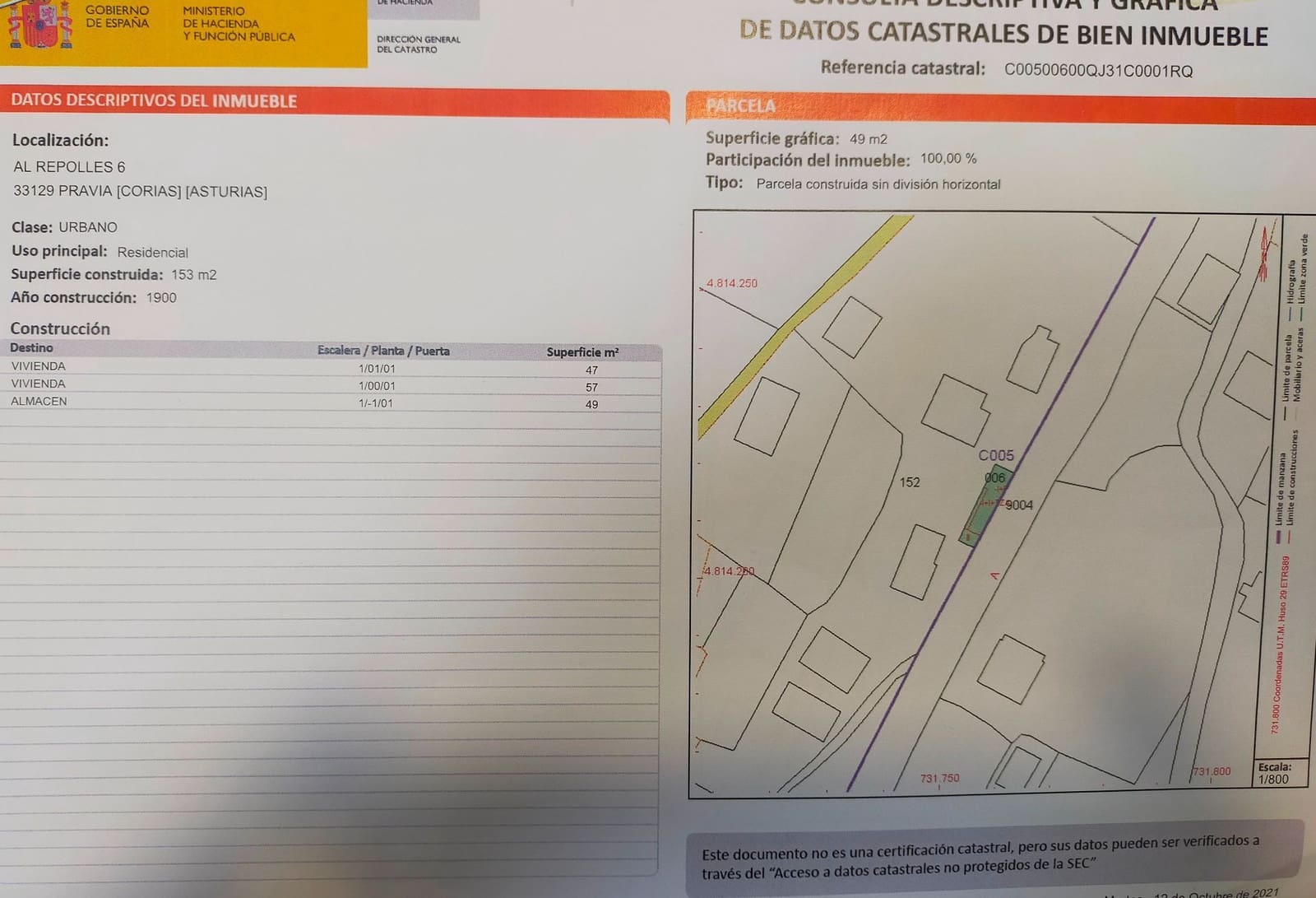 2 soveværelse Semi-Rækkehus til salg i Pravia med garage - € 30.000 (Ref: 6453901)