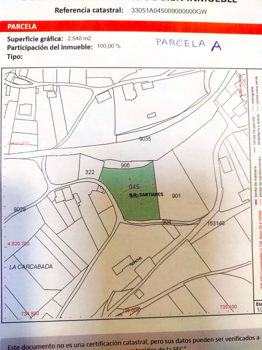 Ubebygd land til salgs i Pravia - € 53 340 (Ref: 7410774)