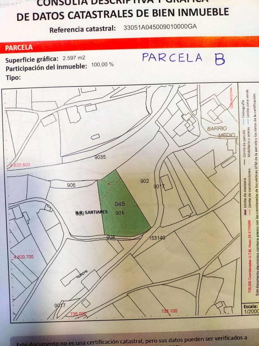 Ubebygd land til salgs i Pravia - € 53 340 (Ref: 7410774)