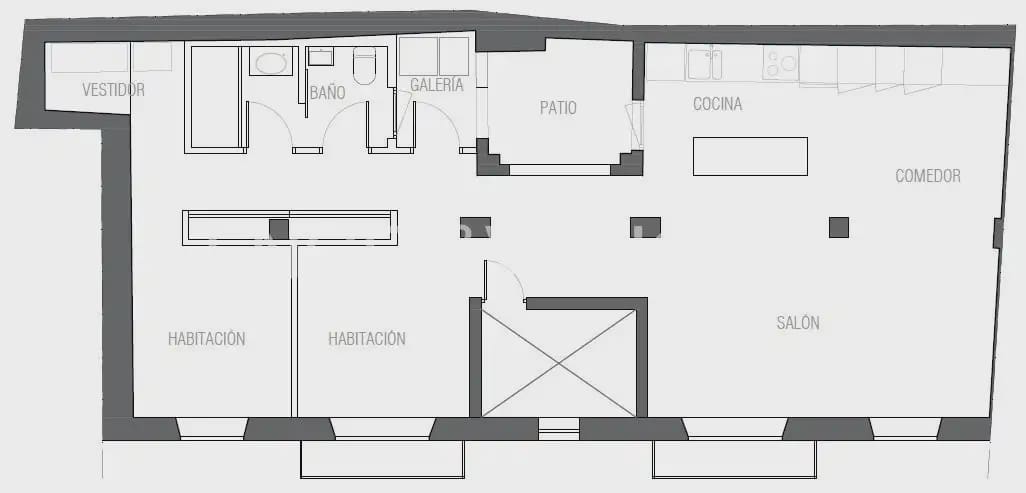 2 sovrum Lägenhet att hyra i Valencia stad - 1 700 € (Ref: 10024938)