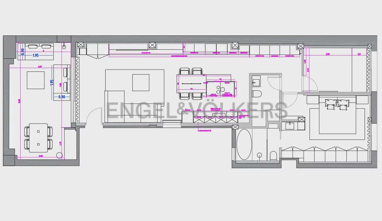 2 Zimmer Wohnung zu vermieten in Valencia Stadt - 3.000 € (Ref: 10035677)