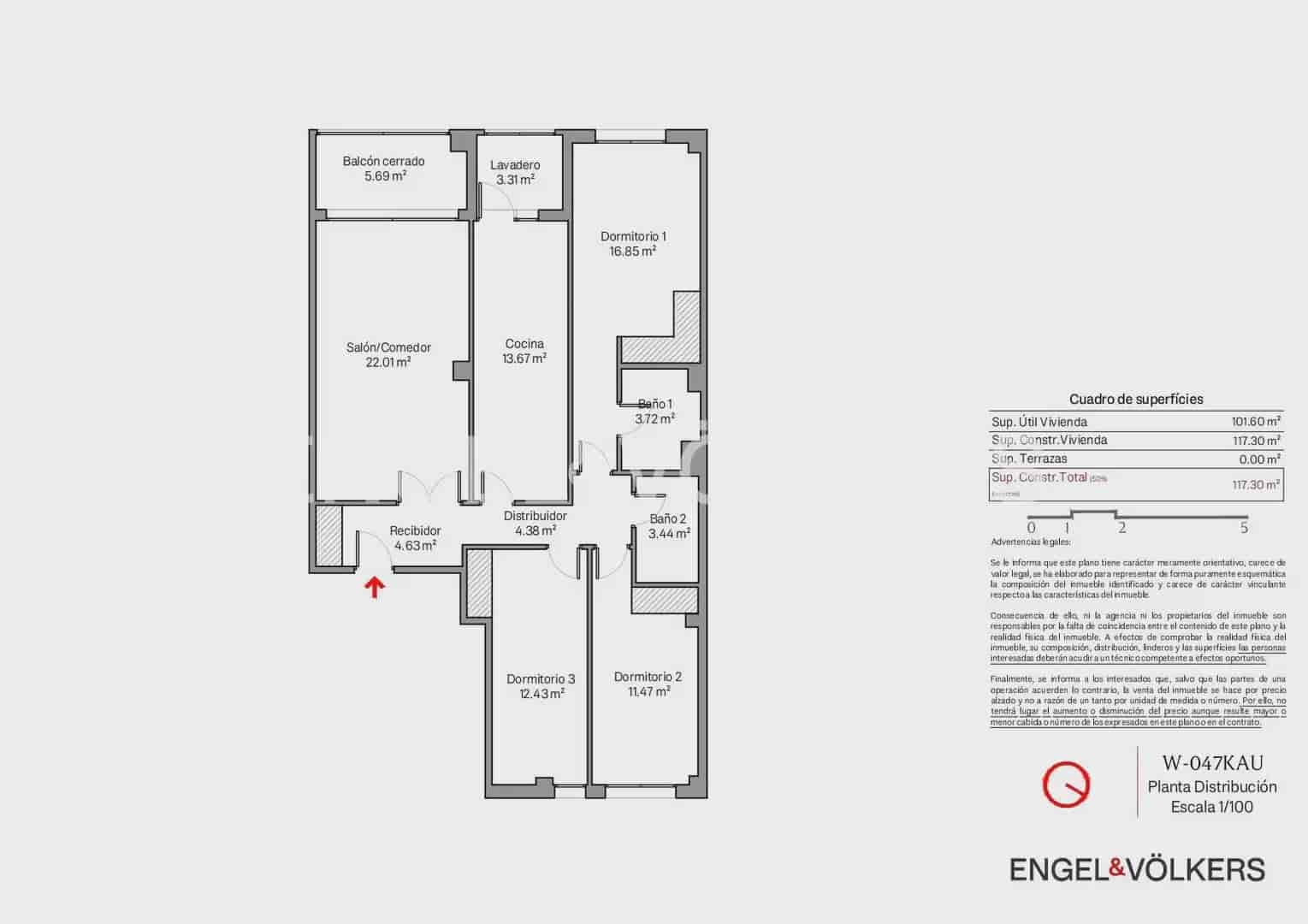 3 camera da letto Appartamento in vendita in Valencia citta con garage - 650.000 € (Rif: 10060868)