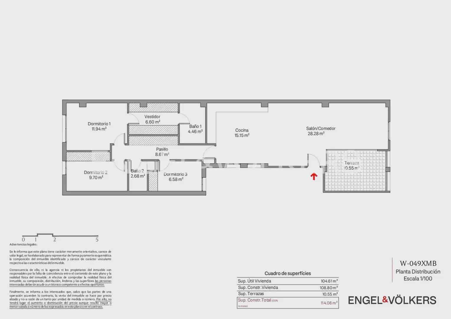 3 quarto Penthouse para arrendar em Valencia cidade - 3 200 € (Ref: 10062834)