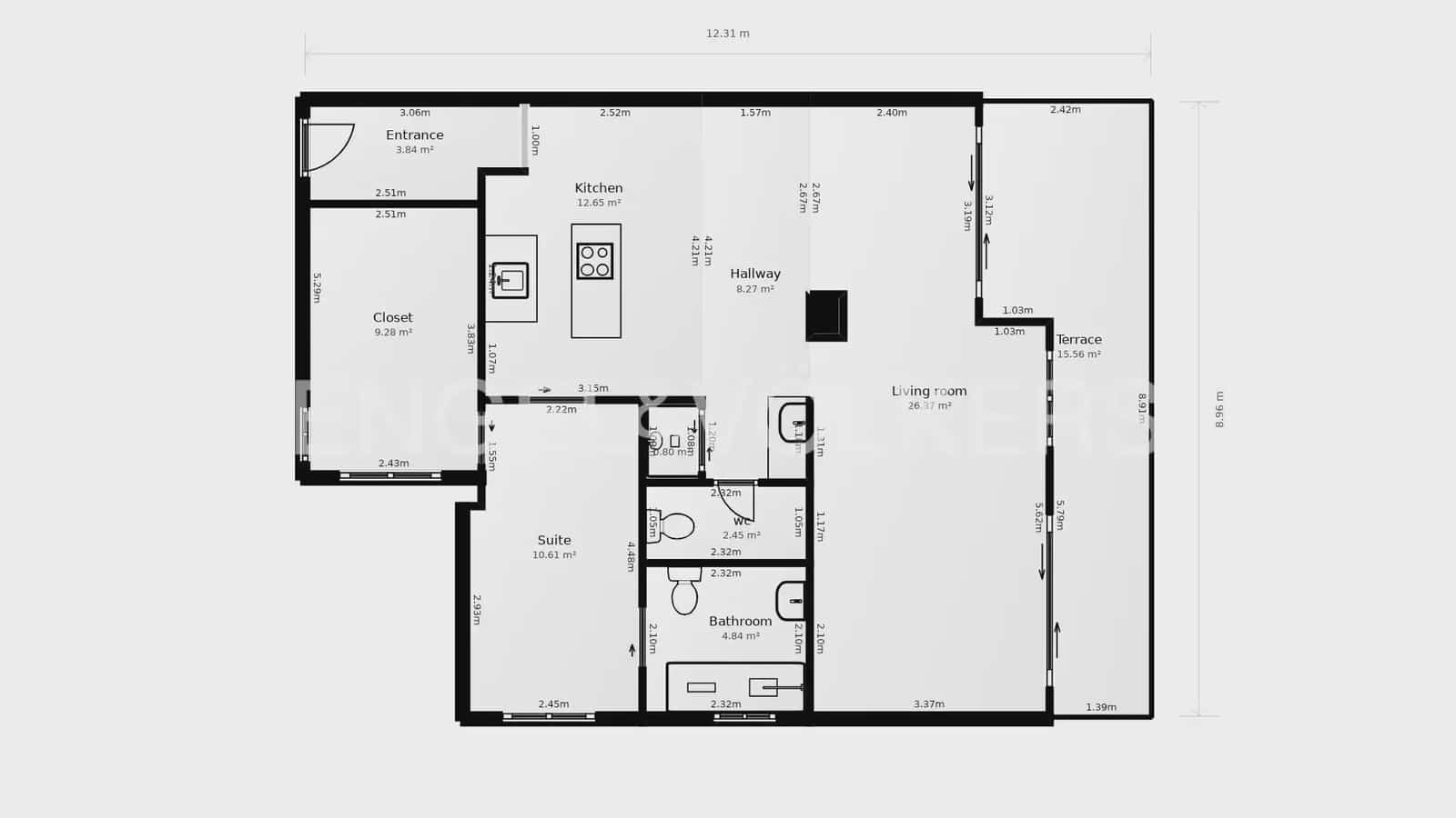 1 bedroom Flat for sale in Valencia city - € 355,000 (Ref: 10077202)