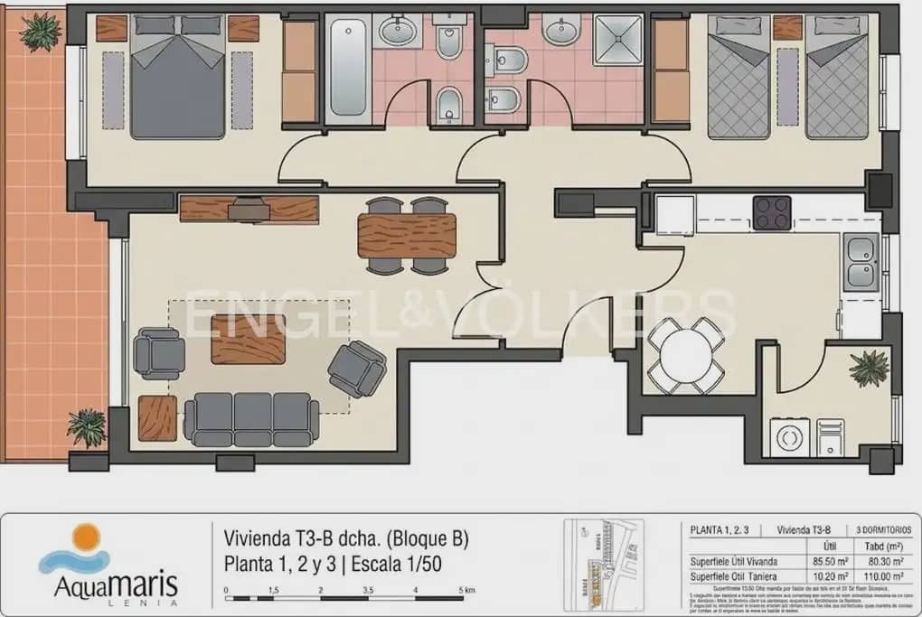 2 slaapkamer Flat te koop in Denia met zwembad garage - € 340.000 (Ref: 10086434)