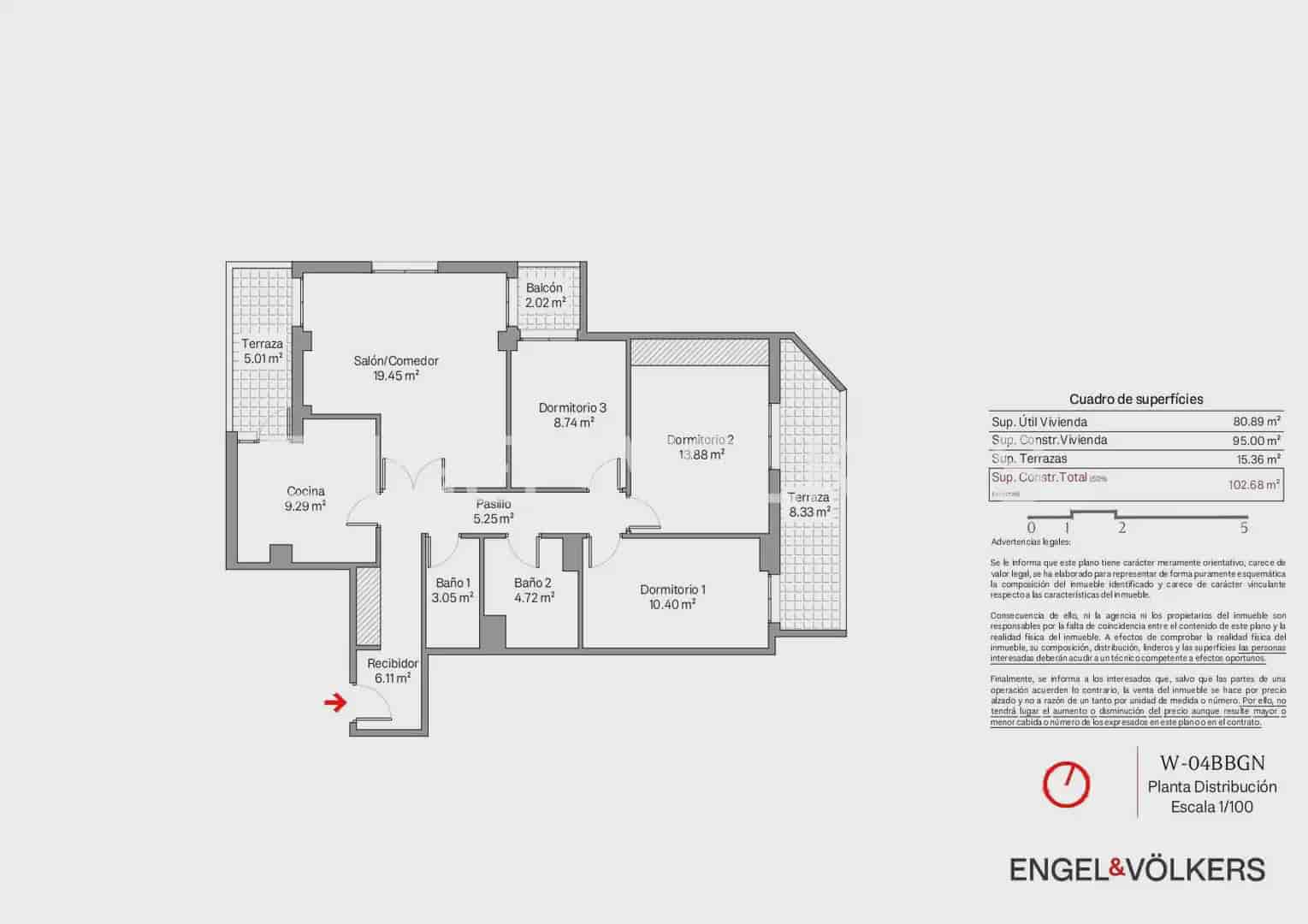 3 Zimmer Wohnung zu verkaufen in Valencia Stadt mit Garage - 419.000 € (Ref: 10088580)