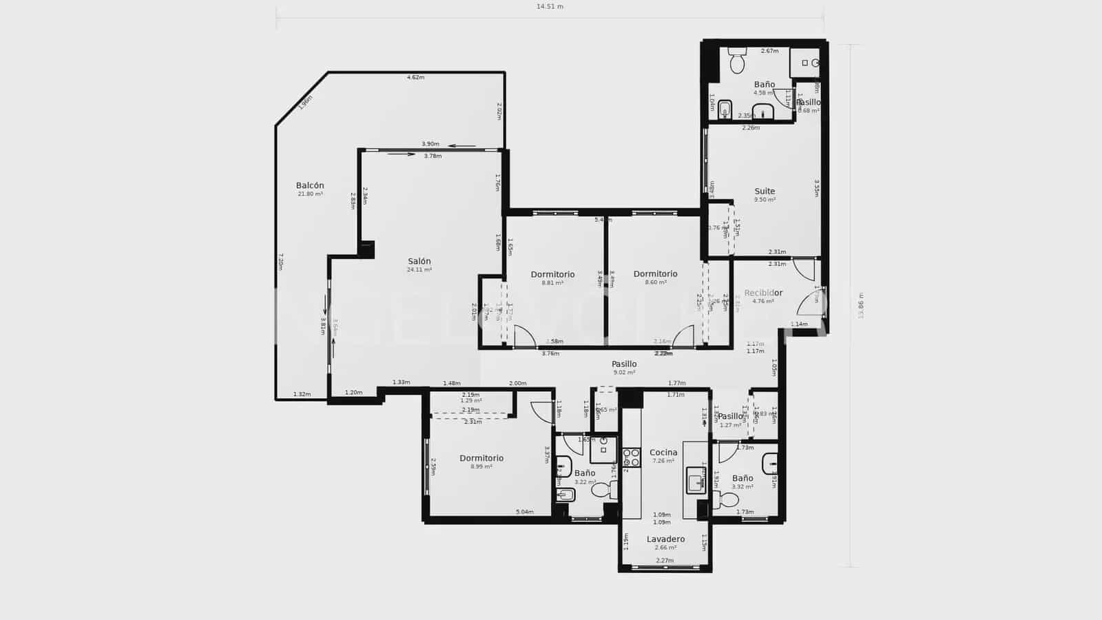5 sypialnia Mieszkanie na sprzedaż w Gandia z basenem garażem - 560 000 € (Ref: 10103487)