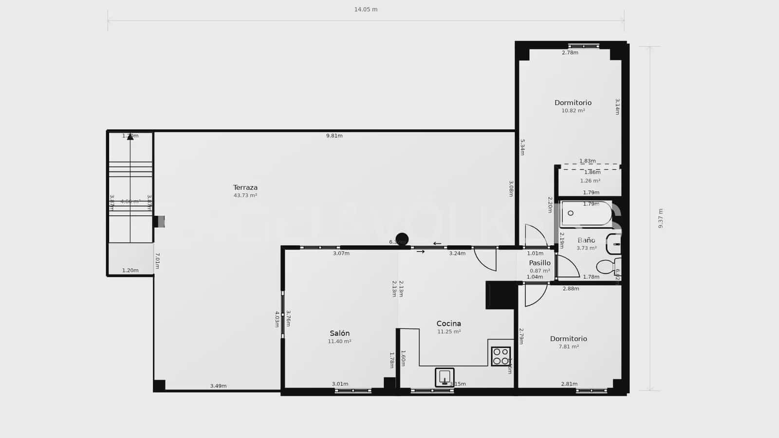 2 bedroom Penthouse for sale in Godelleta with pool garage - € 249,000 (Ref: 10130233)