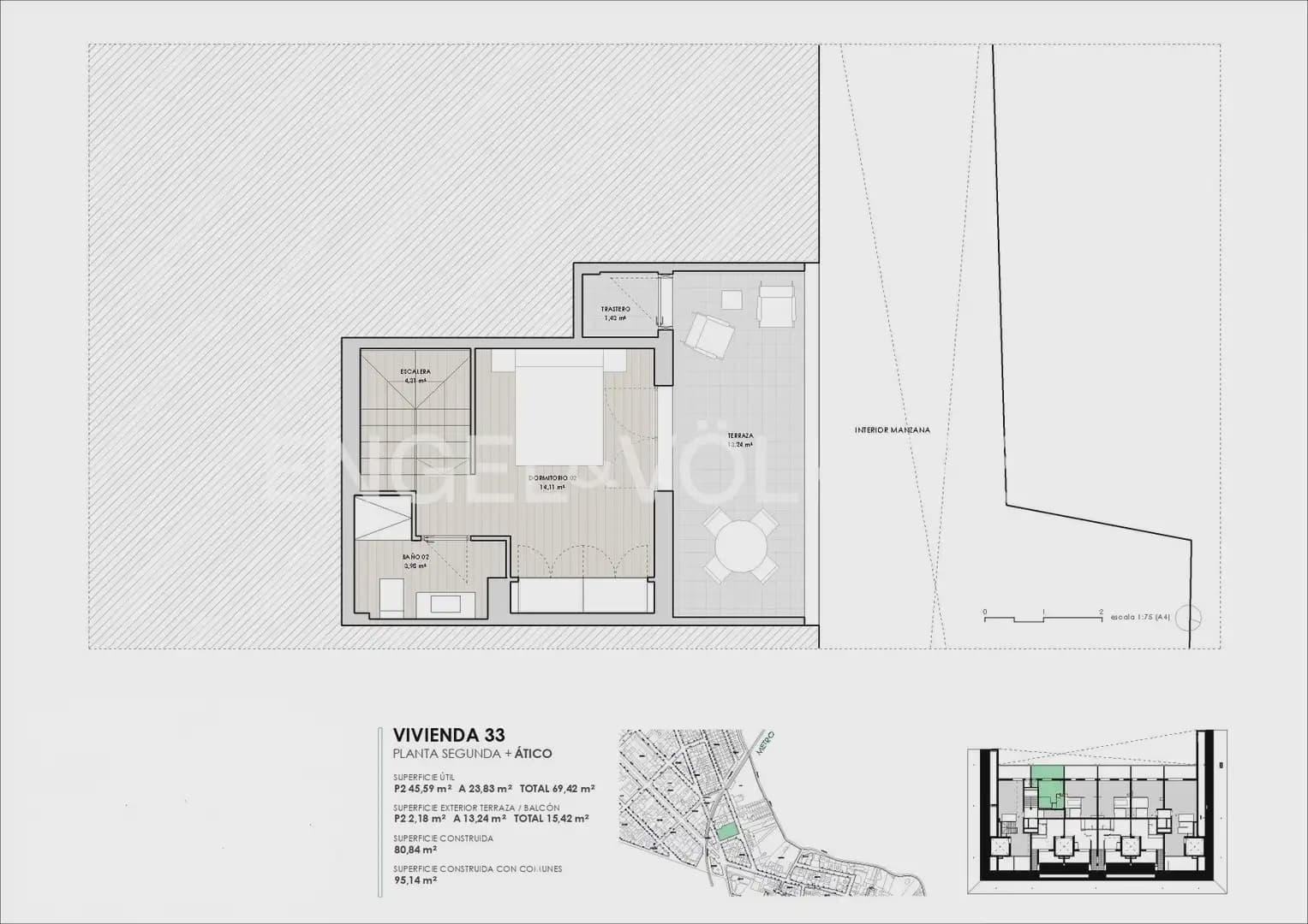 2 chambre Penthouse à vendre à Godella avec piscine garage - 385 000 € (Ref: 10130698)