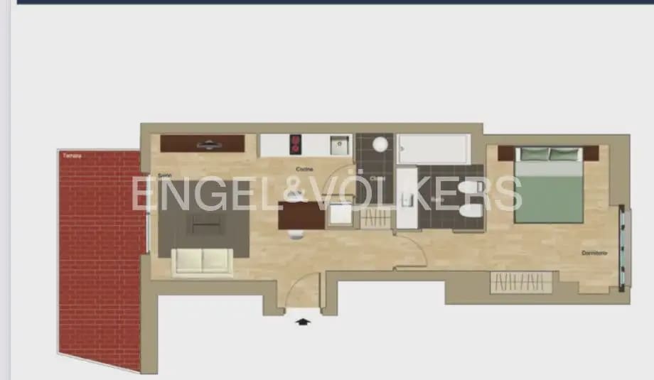 1 soveværelse Lejlighed til leje i Valencia by med swimmingpool - € 1.550 (Ref: 10140487)