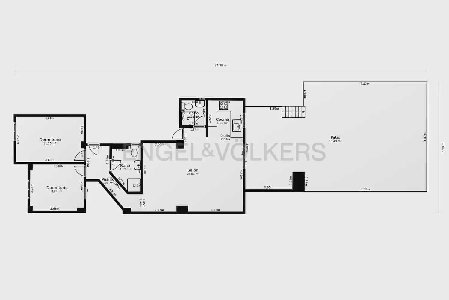 Piso de 2 habitaciones en València ciudad en alquiler - 1.300 € (Ref: 10155759)