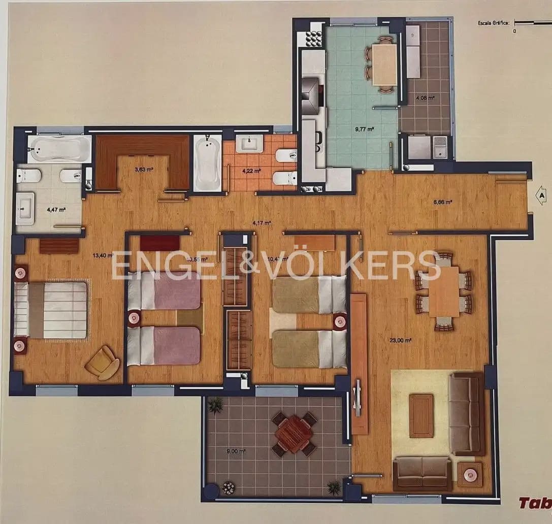 3 bedroom Flat for sale in Valencia city with pool garage - € 650,000 (Ref: 10181025)