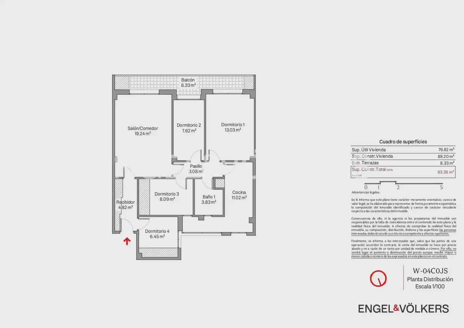 4 slaapkamer Flat te koop in Valencia stad - € 305.000 (Ref: 10182177)