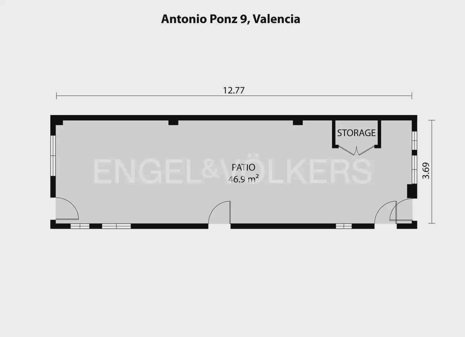 1 soverom Leilighet til leie i Valencia by - € 975 (Ref: 10183598)