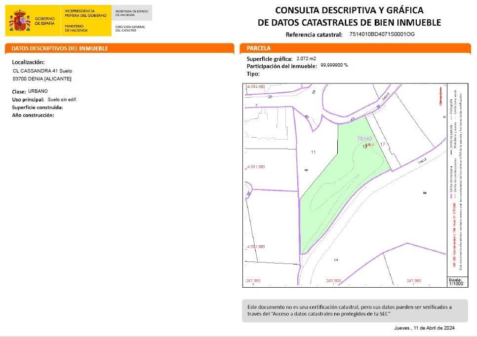 Terrain à Bâtir à vendre à Denia - 295 000 € (Ref: 9079874)